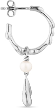 Silver Jane König Drippy Hoop med Pearl Drop Accessories