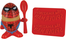 Spider-Man Frukostset med Äggkopp, Sked och Toast-Kutter