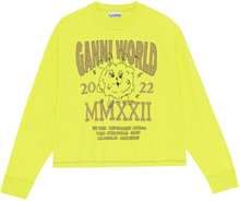 Svovel Spring Ganni Basic Jersey Langhylse Overstørrelse T-skjorte Genser