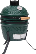 vidaXL Kullgrill med røyker Kamado keramisk 56 cm grønn