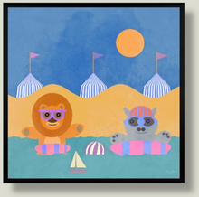 Poster - Cuddly Beach Adventure In The Sun I (Barntavla)