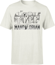 Star Wars The Mandalorian Helmets Line Art - Light Base Men's T-Shirt - Cream - XS