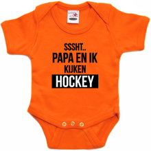 Sssht kijken hockey baby rompertje oranje Holland / Nederland / EK / WK supporter