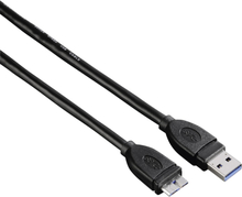 Hama USB-IT-kabel 3.0 USB-A naar A-micro-B 0,75 meter Presenter Zwart