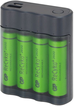 GP ChargeAnyway USB-batterilader med powerbankfunksjon