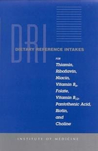 Dietary Reference Intakes for Thiamin, Riboflavin, Niacin, Vitamin B6, Folate, Vitamin B12, Pantothenic Acid, Biotin, and Choline