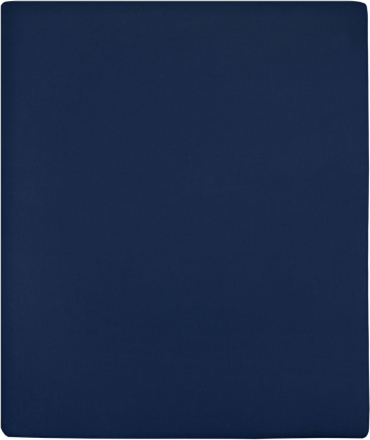 vidaXL Dra-på-lakan jersey marinblå 180x200 cm bomull