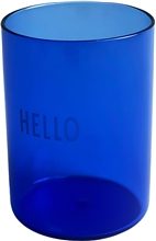 Favourite Drinking Glass Blue Hello