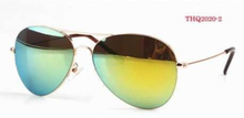 Solglasögon Aviator 58 - Guld-Grön Spegel Ink Fodral