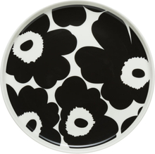 Marimekko - Oiva Unikko tallerken 20 cm svart/hvit