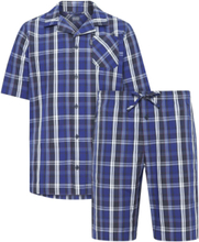Pyjama 1/2 Woven Pyjamas Nattøj Blue Jockey