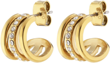 Thea Accessories Jewellery Earrings Hoops Gull Dyrberg/Kern*Betinget Tilbud